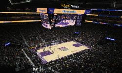 SACRAMENTO, CA - DECEMBER 12: A general view of the Sacramento Kings playing the Los Angeles Lakers at Golden 1 Center on December 12, 2016 in Sacramento, California. NOTE TO USER: User expressly acknowledges and agrees that, by downloading and or using this photograph, User is consenting to the terms and conditions of the Getty Images License Agreement. (Photo by Ezra Shaw/Getty Images)