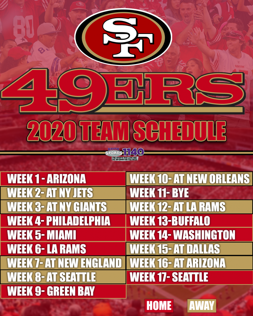 Printable 49ers Schedule