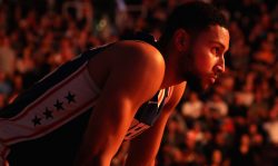 PHOENIX, ARIZONA - NOVEMBER 04: Ben Simmons #25 of the Philadelphia 76ers stands on the court before the NBA game against the Phoenix Suns at Talking Stick Resort Arena on November 04, 2019 in Phoenix, Arizona. NOTE TO USER: User expressly acknowledges and agrees that, by downloading and/or using this photograph, user is consenting to the terms and conditions of the Getty Images License Agreement (Photo by Christian Petersen/Getty Images)