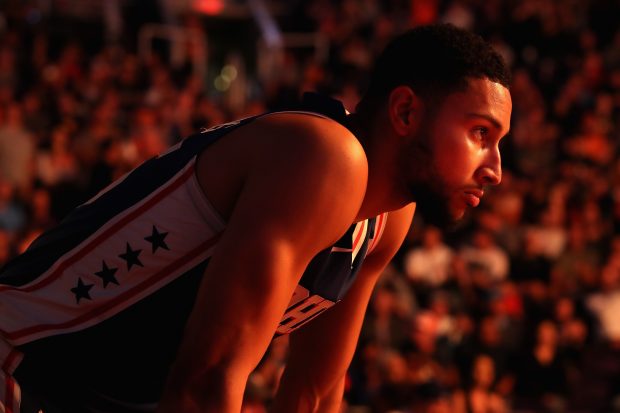 PHOENIX, ARIZONA - NOVEMBER 04: Ben Simmons #25 of the Philadelphia 76ers stands on the court before the NBA game against the Phoenix Suns at Talking Stick Resort Arena on November 04, 2019 in Phoenix, Arizona. NOTE TO USER: User expressly acknowledges and agrees that, by downloading and/or using this photograph, user is consenting to the terms and conditions of the Getty Images License Agreement (Photo by Christian Petersen/Getty Images)